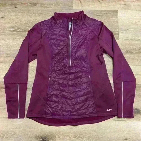 Women’s Champion Duo Dry Venture Warm Maroon quilted pullover size M - Picture 2 of 12